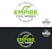 create construction, real estate, and excavation logo