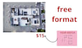 redraw floor plan for real estate agent