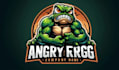 a bold angry frog mascot logo that commands attention