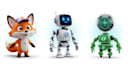 design 3d cartoon characters, reboot characters, and virtual assistant visuals
