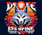 do retro t shirt wolf kitsune logo with express delivery