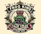 make custom frog king bicycle mascot logo
