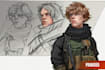 illustrate your custom character in semi realistic style
