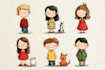 draw cute children comic cartoon in this style