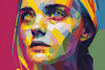 create a face into color vector art portrait