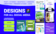 do social media designs, facebook and instagram ads