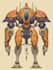 do anime style mecha robot illustrations