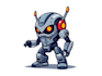 make modern robotic mascot logo with unique concepts