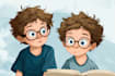 draw cute children comic cartoon in this style