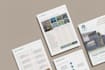 design comparison chart, price list table, guide and sales brochure