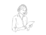 doodle semi details line drawing