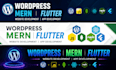 do wordpress, mern stack, react and flutter app development