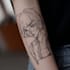 tattoo illustration anime style in lines