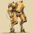 draw amazing character mecha robot illustration