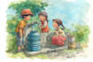 draw digital watercolor children book illustration