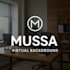 create a  virtual background and include a free logo design
