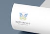 design a unique butterfly logo with a soft touch