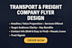 design professional logistics trucking dispatching flyer