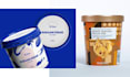 design ice cream cups and frozen food label and packaging