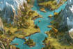 do fantasy map illustration for epic adventures