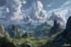 create concept art, fantasy landscapes, background scenes