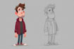 design a 2d cartoon character