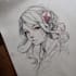 tattoo illustration anime style in lines