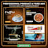 design restaurant flyer, trifold food menu, digital menu, ad