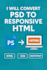 convert PSD to responsive HTML website
