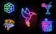 design stunning neon logo with glowing light effects