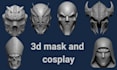 sculpt 3d mask 3d helmet 3d cosplay 3d halloween mask for 3d printing