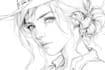 draw freehand digital scribble sketch, line art