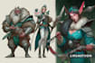 draw anime and game style characters art