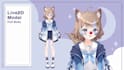 draw live 2d vtuber model, 2d vtuber model, live 2d rigging, vtuber model