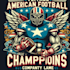 design a vintage american football champions mascot logo with custom t shirt