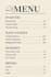 design a complete restaurant menu with pricing,