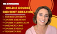 expertly create engaging online course content, curriculum  leason plan and quiz