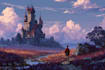 illustrate a surreal landscape or city drawing
