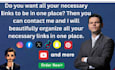 create link in bio page, small amount