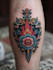 create sleeve tattoo design in geometric style