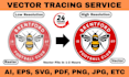 recreate, redraw, vector tracing or convert logo to vector