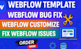 fix webflow bugs and customize your website professionally