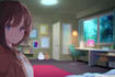 draw vtuber visual novel background, wallpaper and vtuber