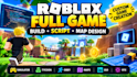 develop full game creation roblox game,roblox map, animation,roblox scripter