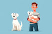 draw your pet into a cartoon vector simple art