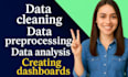 clean, preprocess and analyze data with interactive dashboards