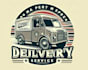 make custom delivery truck courier service logo