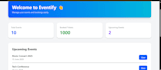 develop a modern responsive event management website