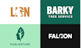 design a unique negative space logo with hidden meaning