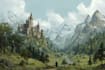 draw a natural landscape and background illustration
